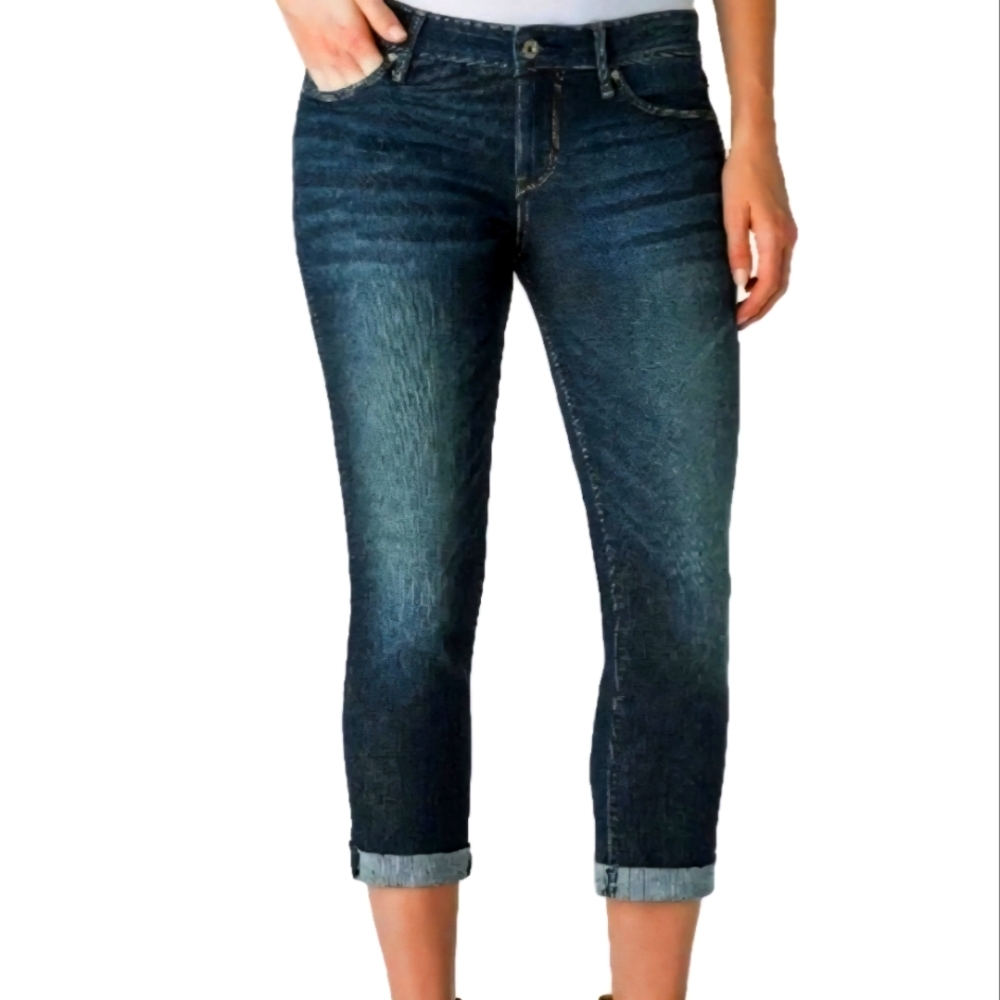 Levi's Dark Blue Denizen Modern Crop Capri Jeans